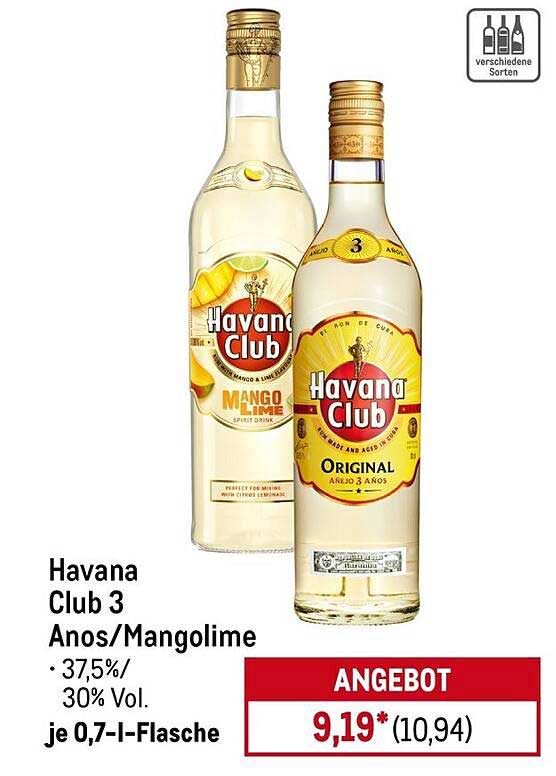 Havana Club 3 Anos/Mangolive 0,7 l-Flasche