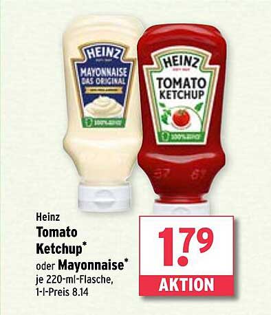 Heinz Tomatensoße oder Mayonnaise 220 ml