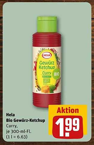 Hela Bio Gewürz-Ketchup Curry, 300 ml