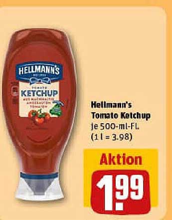 Hellmann's Tomato Ketchup je 500-ml-FL (1l = 3,98)