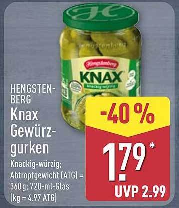 HENGSTENBERG Knax Gewürzgurken