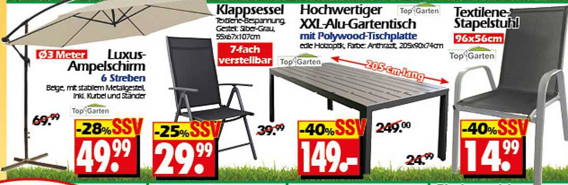 Hochwertiger XXL-Alu-Gartentisch mit Polywood-Tischplatte