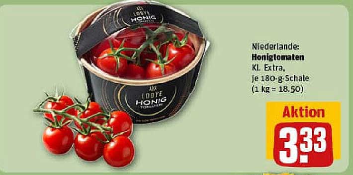 Honigtomaten 180-g-Schale aus den Niederlanden