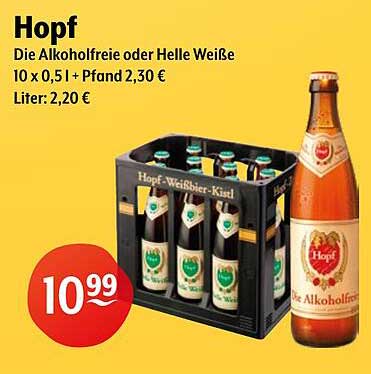 Hopf Alkoholfrei oder Helle Weiße - 10 x 0,51 l