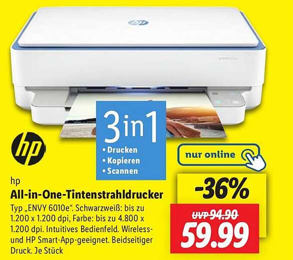 HP All-in-One-Tintenstrahldrucker - ENVI 6010e