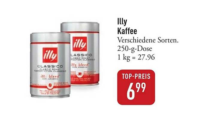 Illy Kaffee - Verschiedene Sorten - 250-g-Dose
