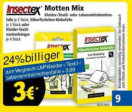 insecttex Motten Mix - Kleider-/Textil- oder Lebensmittelmottenfallen