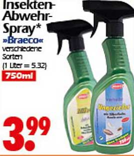 Insekten-Abwehr-Spray »Braeco« – verschiedene Sorten 750ml