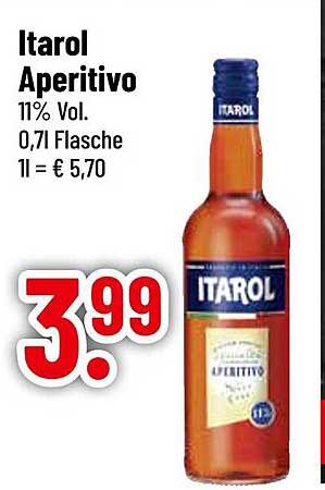 Itarol Aperitivo 0,71L für nur 3,99 €