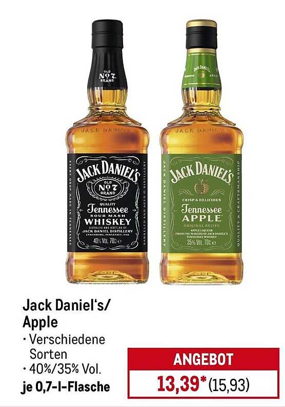 Jack Daniel's Whiskey / Tennessee Apple 0,7 l