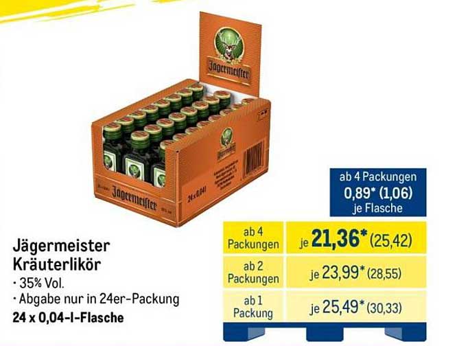 Jägermeister Kräuterlikör - 24er-Pack