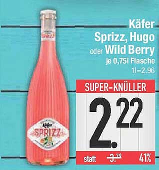 Käfer Sprizz, Hugo oder Wild Berry 0,75 l Flasche
