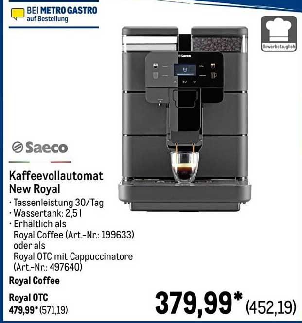 Kaffeepadmaschine New Royal von Saeco