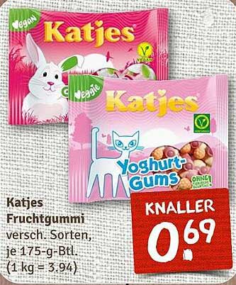Katjes Fruchtgummi in verschiedenen Sorten, je 175-g-Btl.