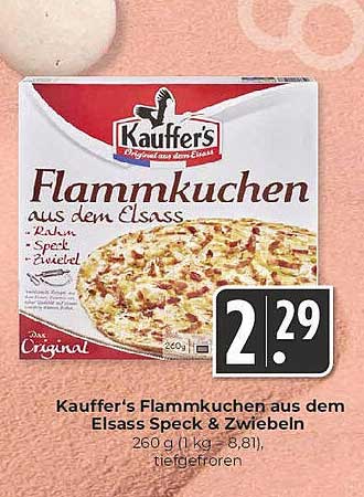 Kauffer's Flammkuchen aus dem Elsass Speck & Zwiebeln