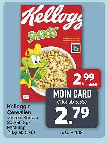 Kellogg's Cerialien - verschiedene Sorten 205-500 g-Packung