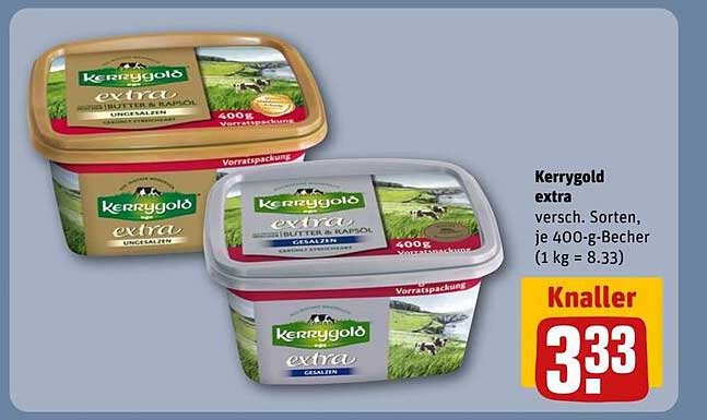 Kerrygold extra – verschiedene Sorten, je 400-g-Becher
