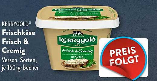 KERRYGOLD® Frischkäse Frisch & Cremig, Versch. Sorten, je 150-g-Becher