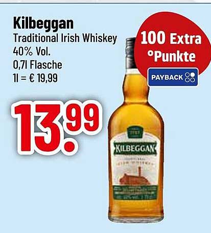 Kilbeggan Traditional Irish Whiskey 0,71L