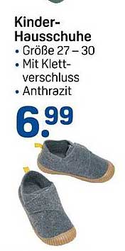 Kinder-Hausschuhe - Größe 27 – 30 mit Klettverschluss