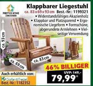 Klappbarer Liegestuhl