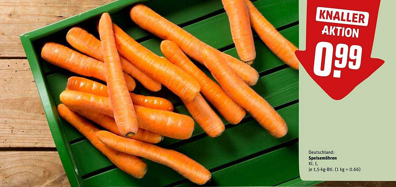 Knaller Aktion: frische Speisemöhren 0,99 €