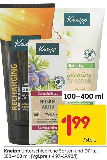 Kneipp Unterschiedliche Sorten und Düfte, 100–400 ml