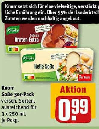 Knorr Soße 3er-Pack – Verschiedene Sorten für köstliche Gerichte