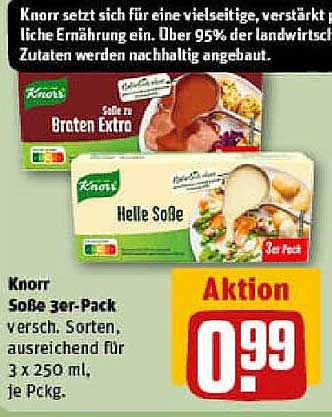 Knorr Soße 3er-Pack, verschiedene Sorten