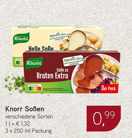 Knorr Soßen - verschiedene Sorten (3 x 250 ml Packung)