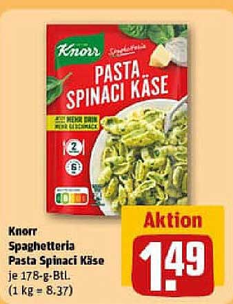 Knorr Spaghetteria Pasta Spinaci Käse