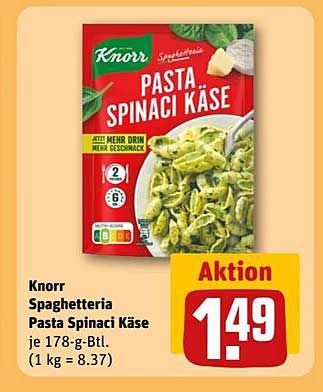 Knorr Spaghetteria Pasta Spinaci Käse