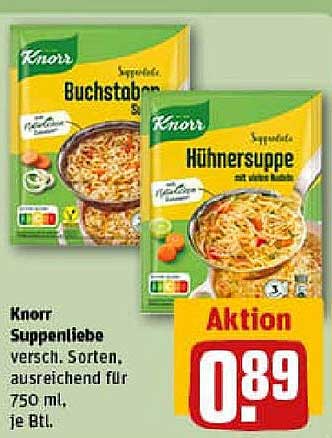 Knorr Suppenliebe - Verschiedene Sorten für 0,89 €