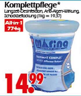 Komplettpflege* Langzeit-Desinfektion, Anti-Algen-Wirkung, Schockbehandlung (1 kg = 19.37)