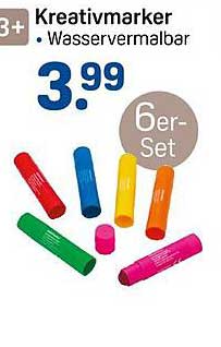 Kreativmarker 6er-Set – Wasservermalbar