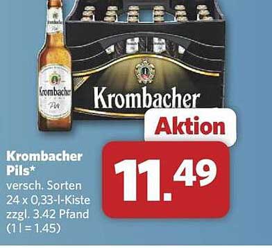 Krombacher Pils 24 x 0,33 l Kiste