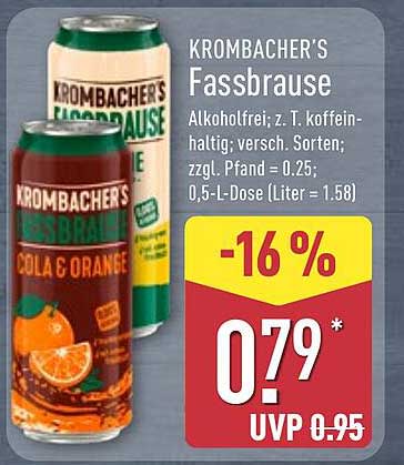 Krombacher's Fassbrause - Cola & Orange