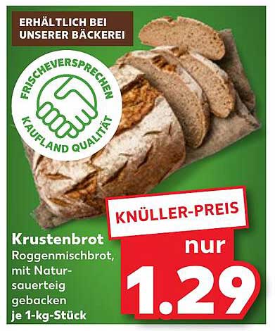 Krustenbrot Roggenmischbrot mit Natursauerteig, 1-kg-Stück