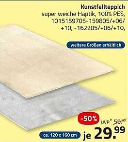 Kunstfelleteppich super weiche Haptik, 100% PES