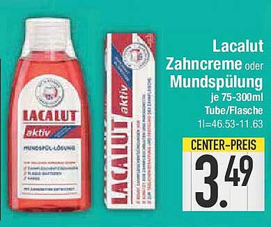 Lacalat Zahnpasta oder Mundspülung je 75-300ml Tube/Flasche