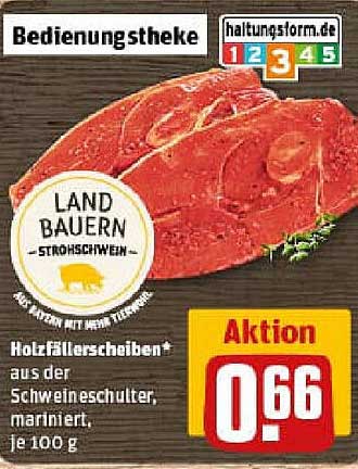 Land Bauern Strohschweine HolzFüllerscheiben, mariniert, je 100 g
