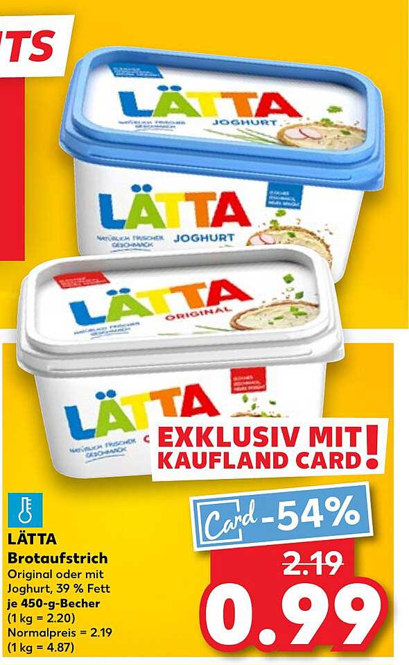 LÄTTA Brotaufsstrich 450 g - Original oder mit Joghurt