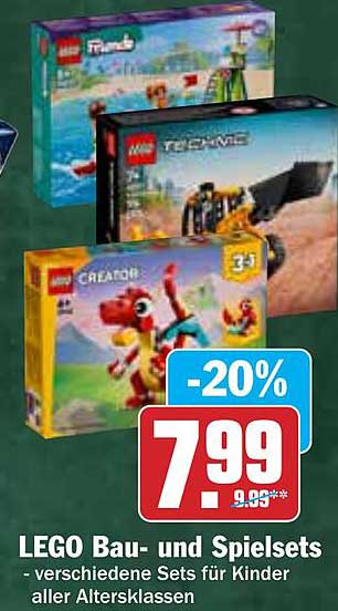 LEGO Bau- und Spielsets - verschiedene Sets für Kinder aller Altersklassen