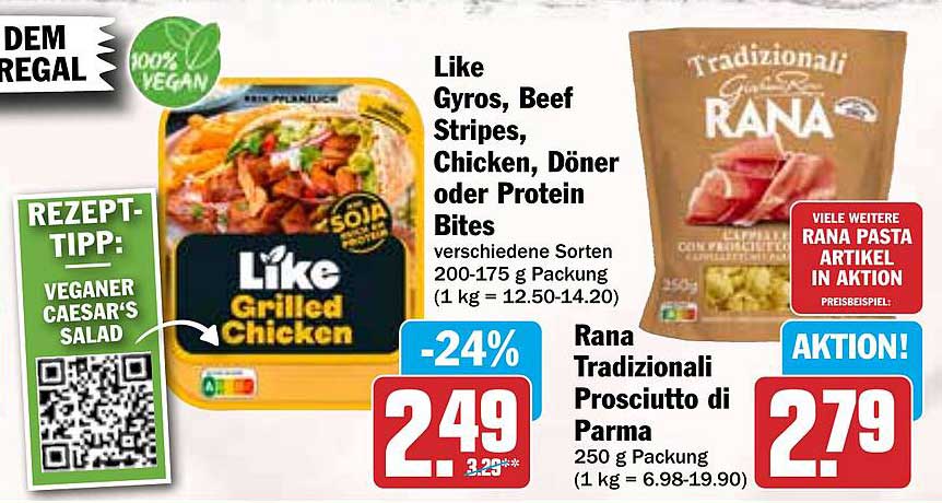 Like Gyros, Beef Stripes, Chicken, Döner oder Protein Bites 200-175 g