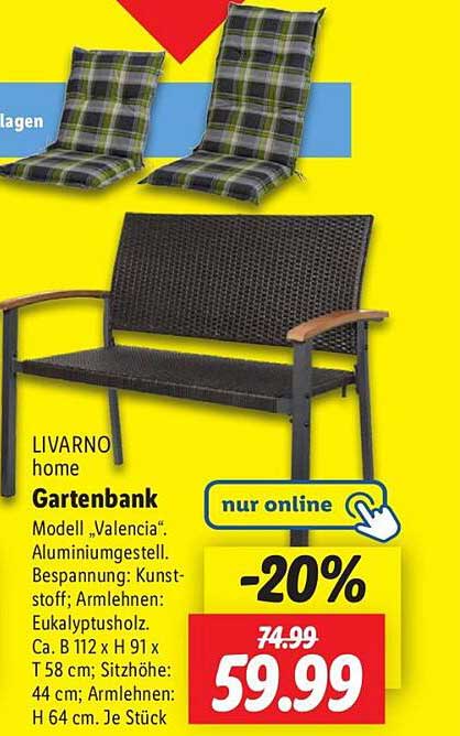 LIVARNO home Gartenbank Modell „Valencia“