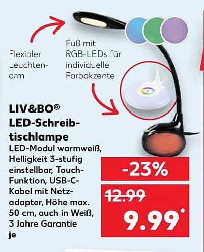 LIV&BO® LED-Schreibtischlampe