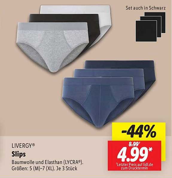 LIVERGY® Slips - 3 Stück für nur 4,99 €