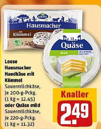 Loose Hausmacher Handkäse mit Kümmel oder Quäse mild
