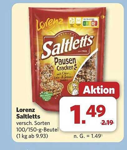 Lorenz Saltletts - Pausen Cracker (verschiedene Sorten)