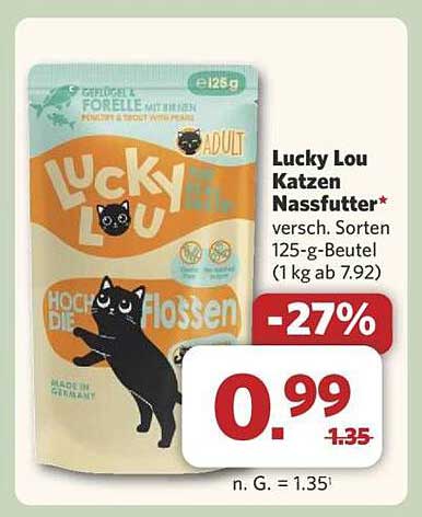 Lucky Lou Katzen Nassfutter 125-g-Beutel